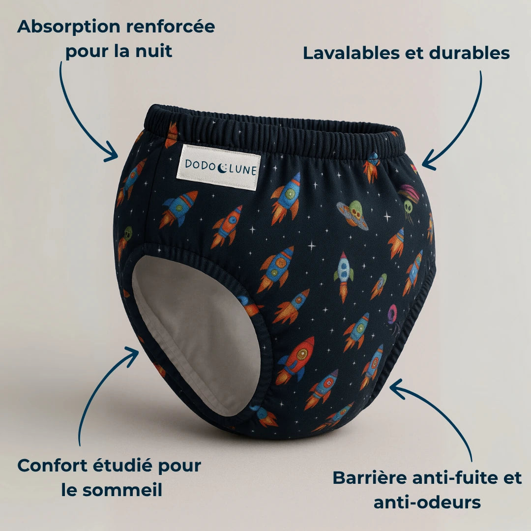 Les Culottes d'apprentissage OEKO-TEX® pour la Nuit 🌙