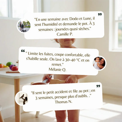 Les culottes d'apprentissage 100% coton que les enfants adorent porter