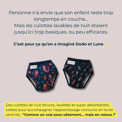 Les Culottes d'apprentissage OEKO-TEX® pour la  Nuit 🌙